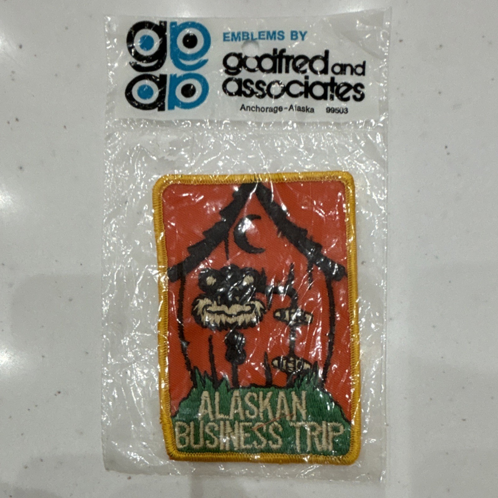 Alaska Business Trip Souvenir Patch Godfred and AssociatesAnchorage collectible