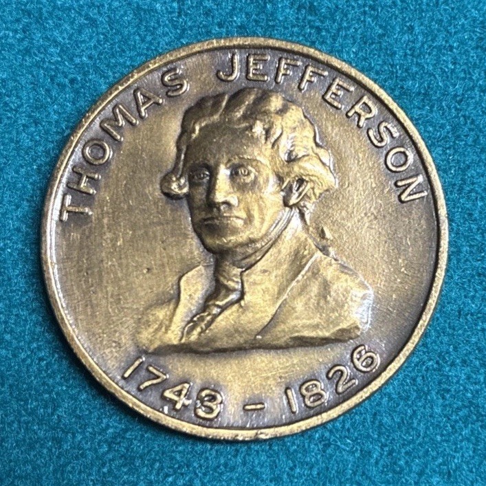 Vintage Collectible Thomas Jefferson Coin Monticello On Reverse