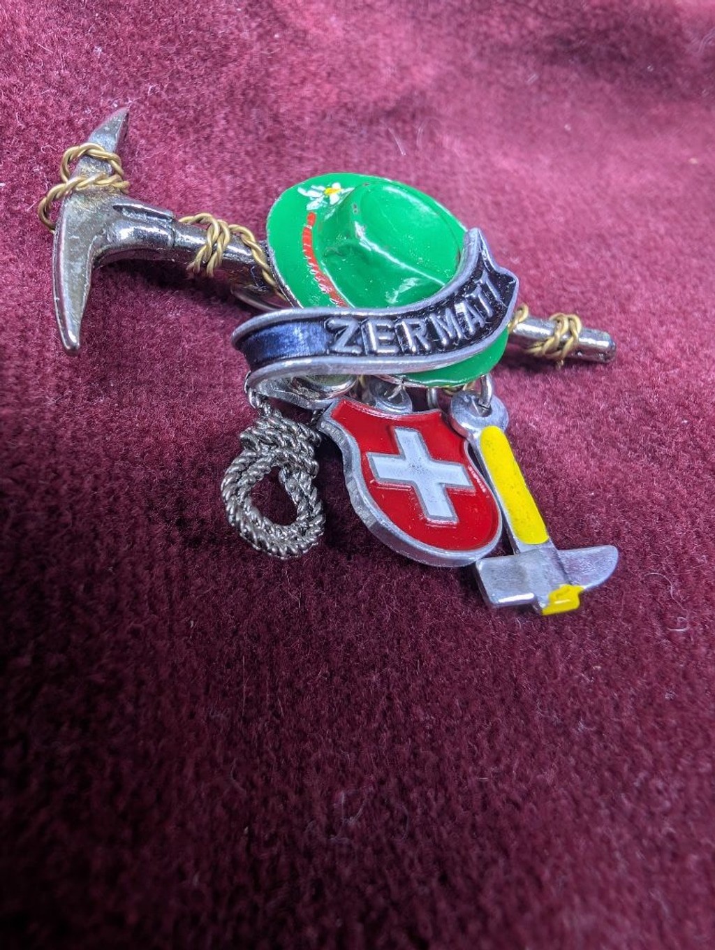 Women’s Unbranded Brooch One Size Silver Green Zermatt Souvenir