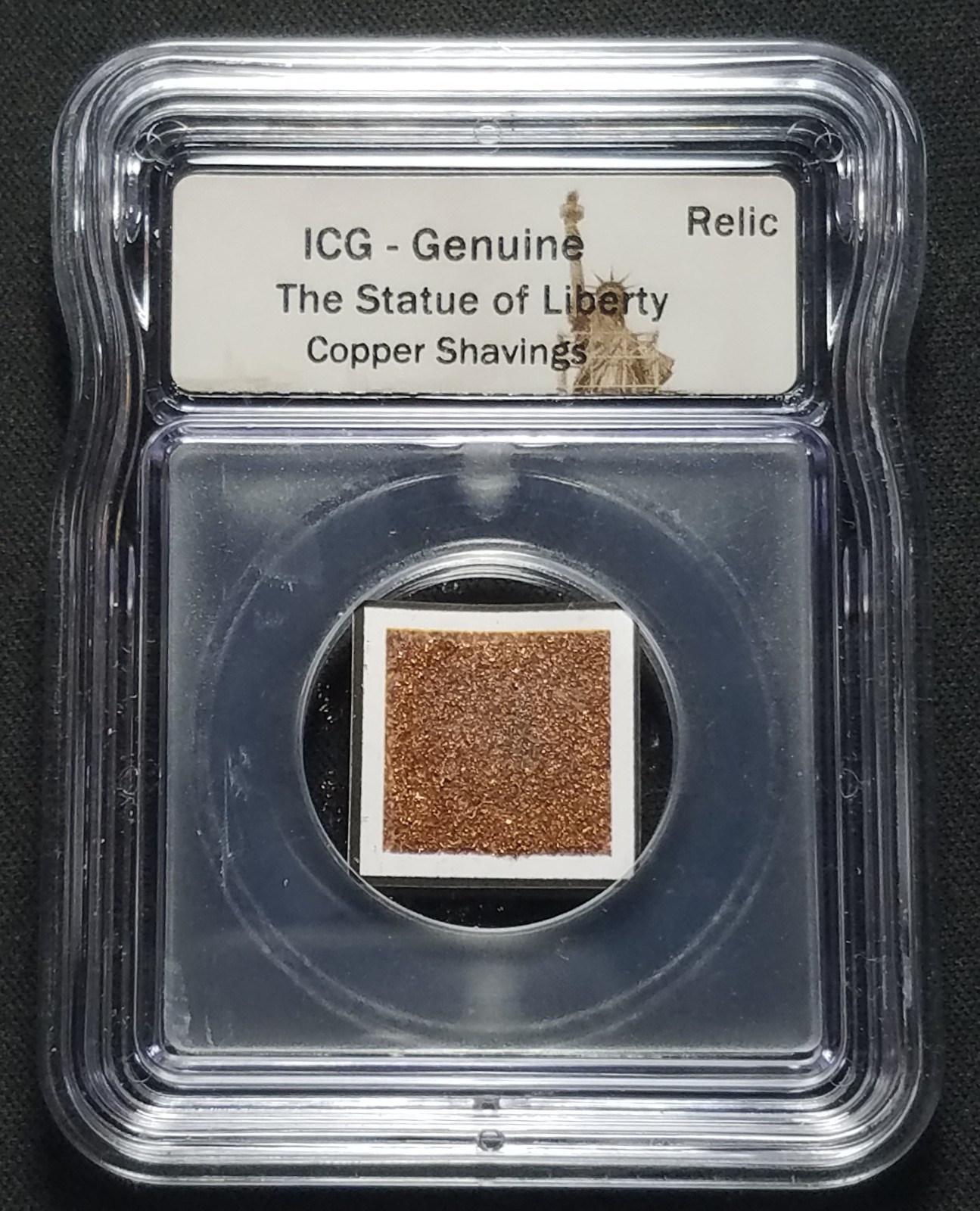 ICG Genuine- Statue of Liberty Copper Shavings- Relic
