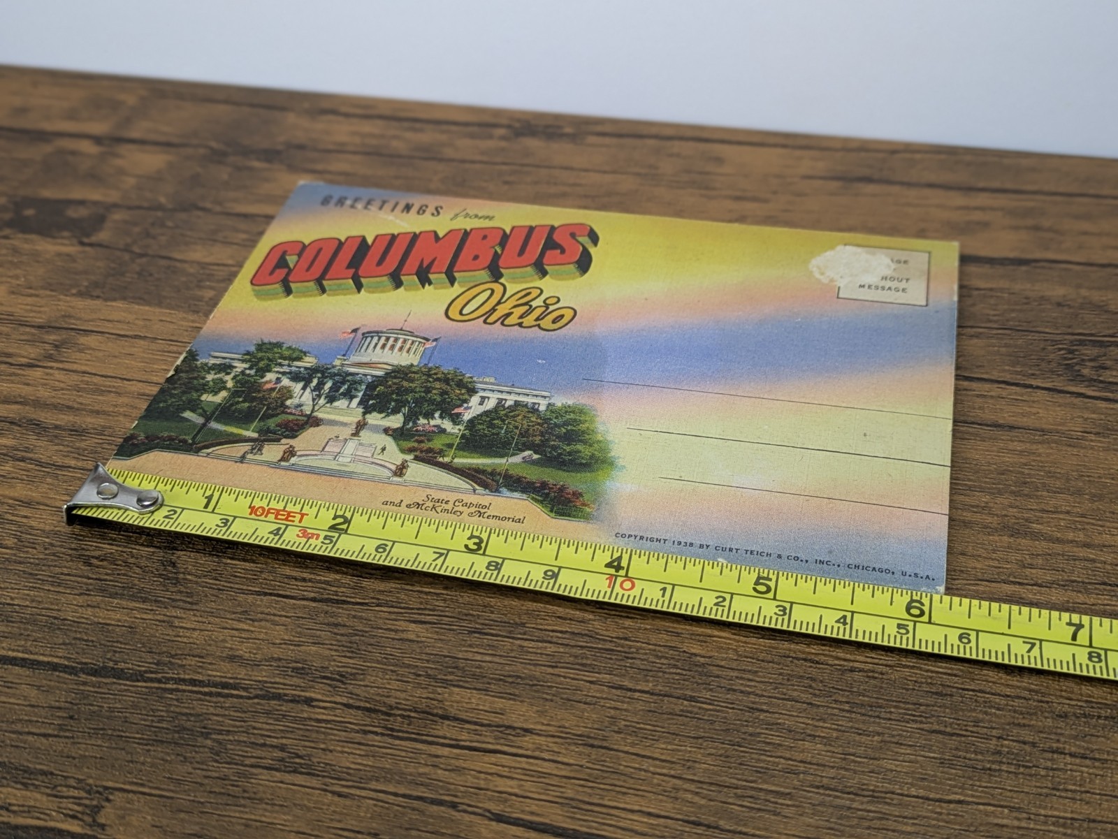 Vintage – 1938 Columbus Ohio Souvenir Postcard Photo Folder