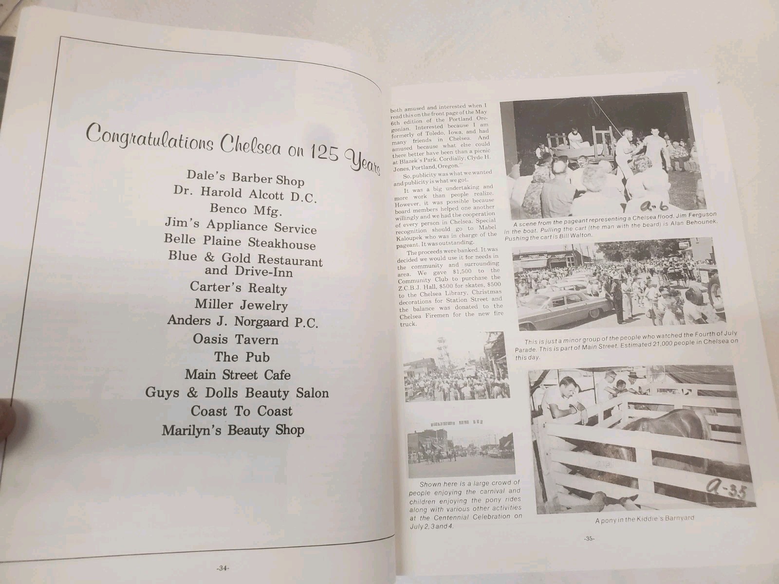 Paperback Book History Of Chelsea Iowa 1864 – 1989