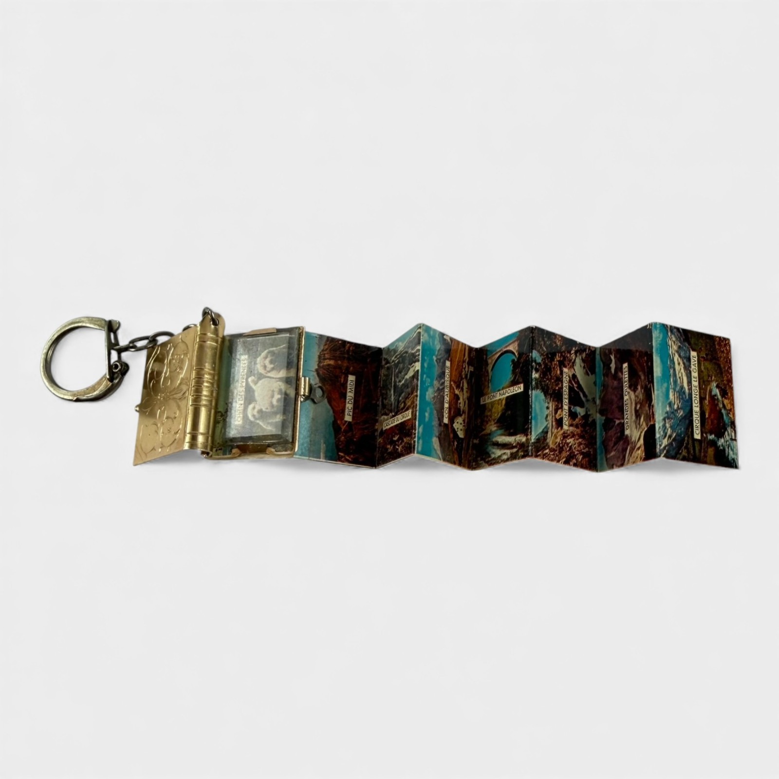 Vintage France Mini Photobook Keychain Chien des Pyrenees