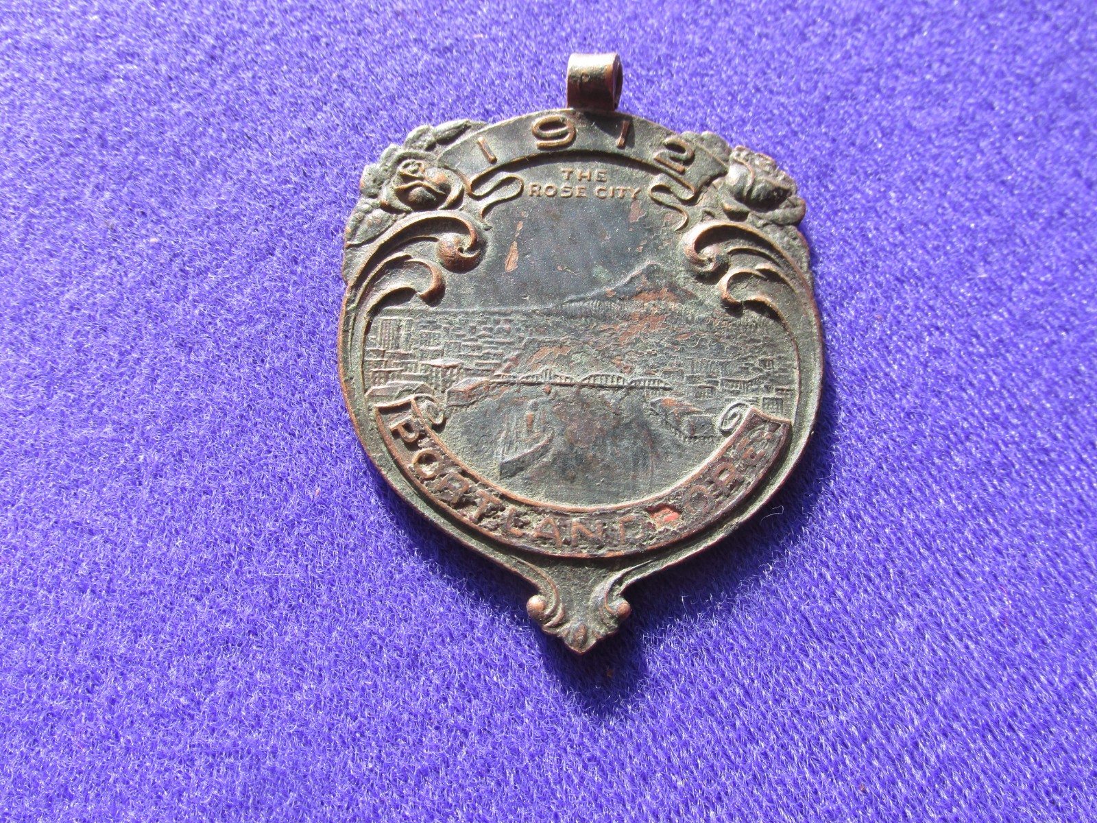 1912 PORTLAND OREGON THE ROSE CITY MEDAL SHEREVE CO SAN FRANCISCO