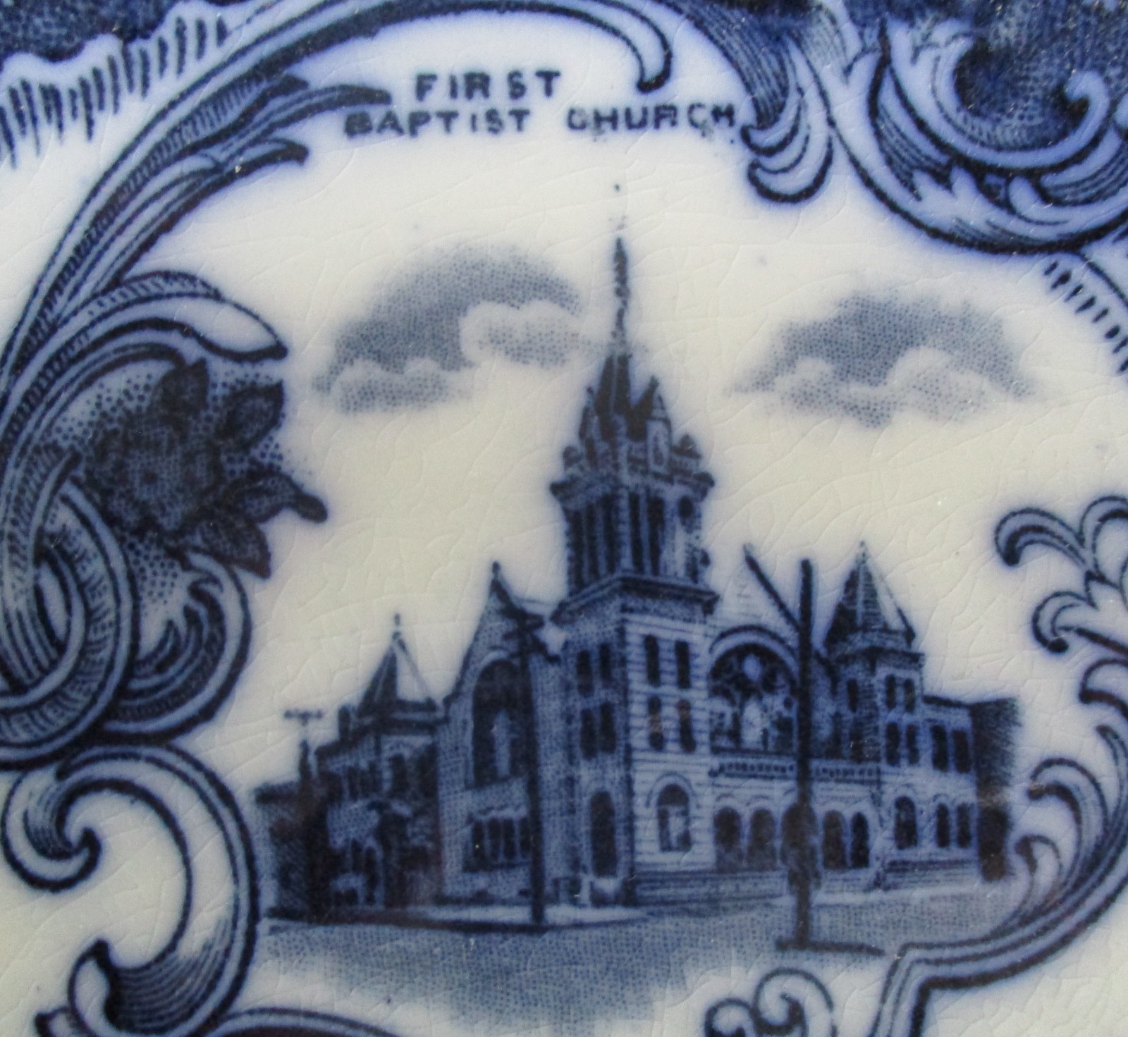 Early 20th Century Souvenir Multi Scene Plate Jacksonville Florida
