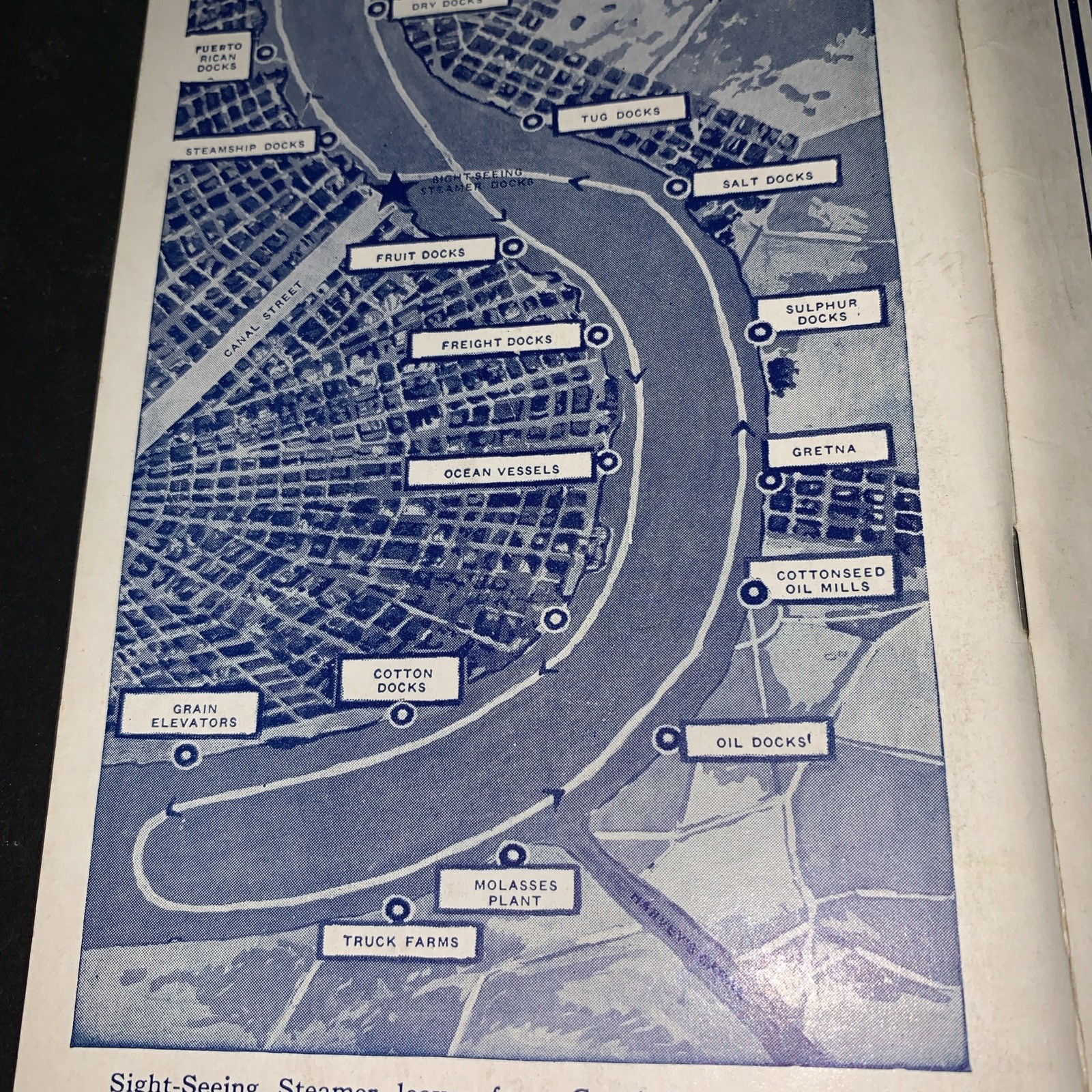 1960 New Orleans LA Souvenir Streckfus Steamers Guide Ads Map Vintage Booklet