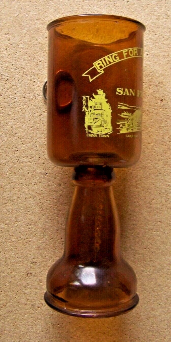 San Francisco bottle glass & bell – ” Ring For Another Round ” SF