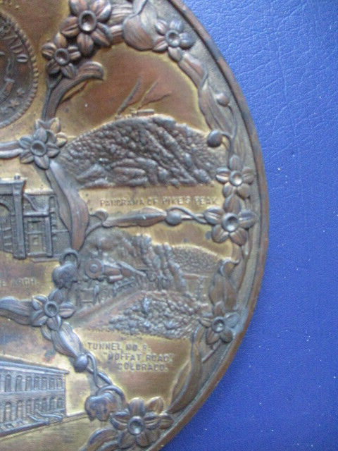 Vintage Denver Colorado Landmarks 5.5″ Copper Trinket Dish B1