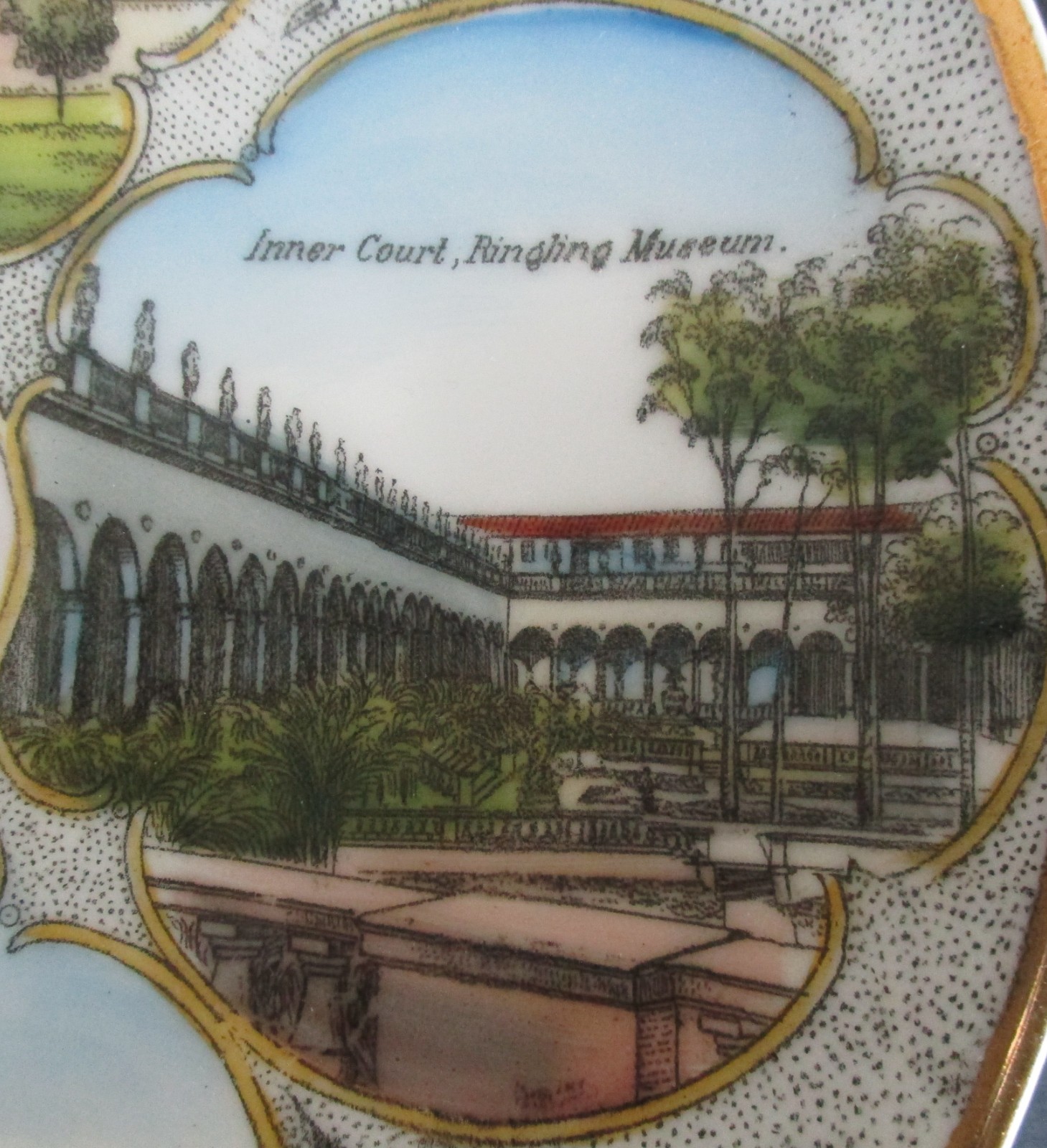 Early 20th Century Souvenir Dish Mira Mar Hotel Ringling Museum Sarasota Florida