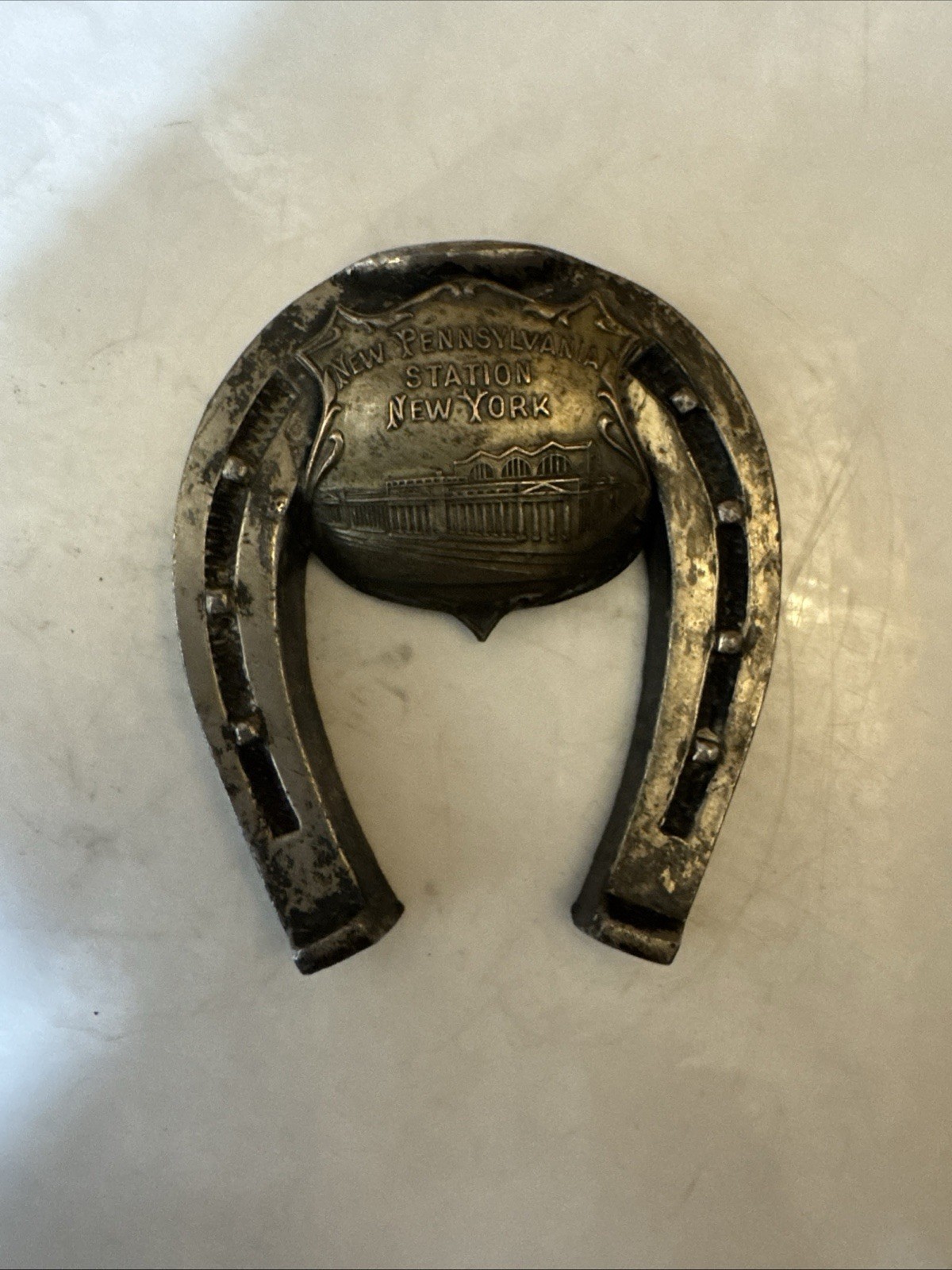 Vintage New Pennsylvania Station New York Horseshoe Souvenir Railroad Train