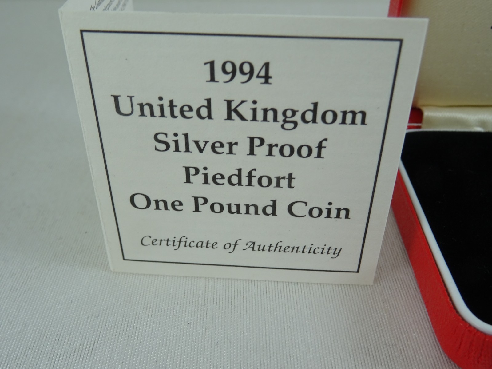1994 United Kingdom Silver Proof Piedfort One Pound Coin 19 gr .925