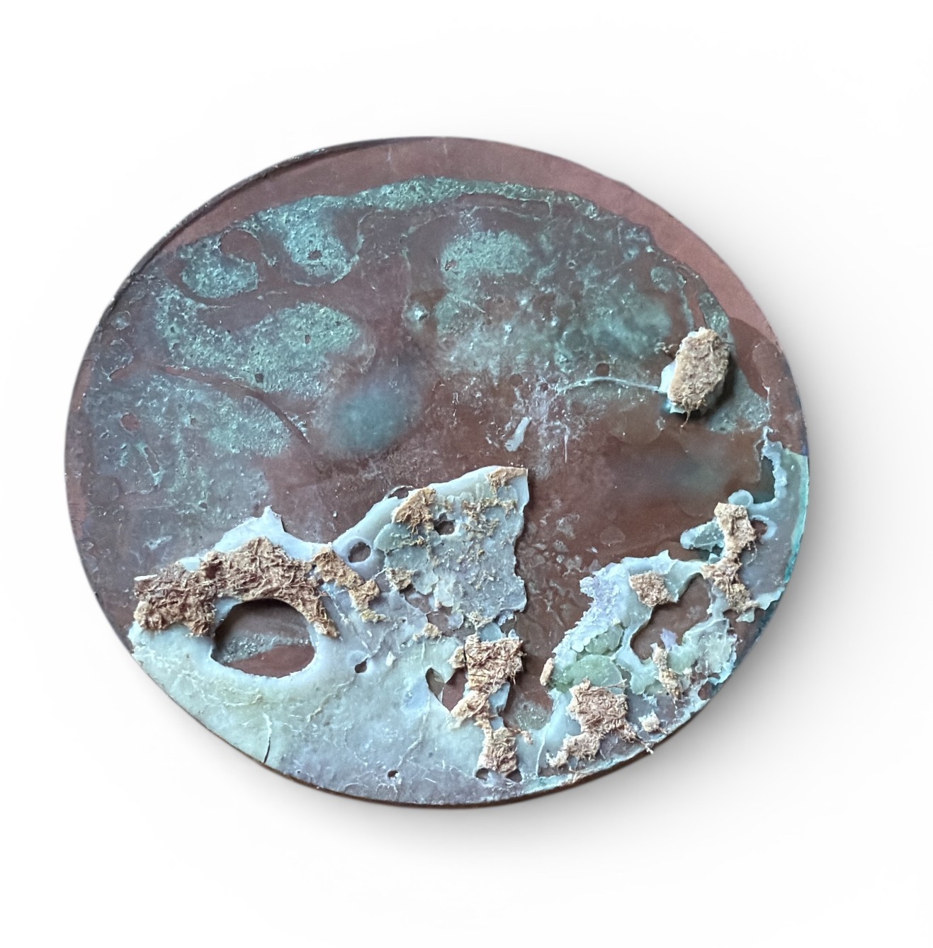 Krakow Wawel Castle Bronze Plaque Medallion 2-5/8″ Vintage Polish Souvenir