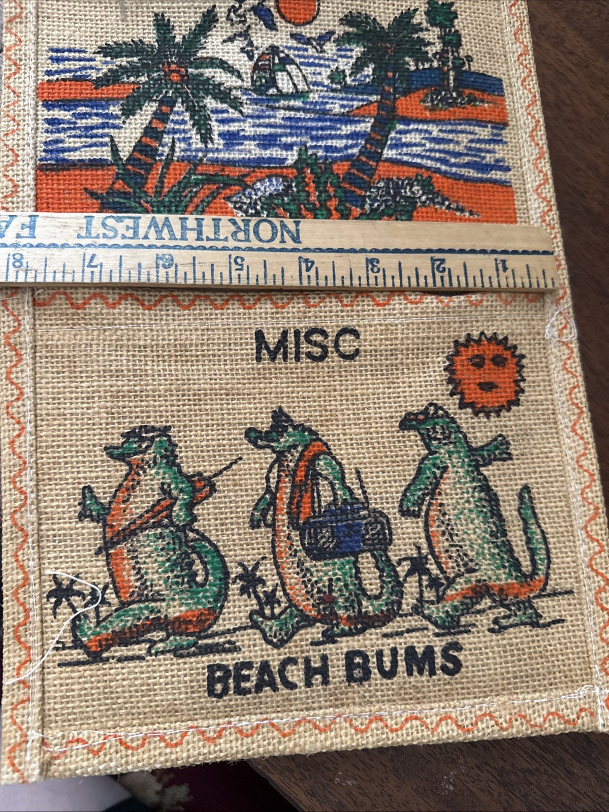 Vintage Florida Bills Letter Misc Wall Holder Beach Bums 60s Kitsch Gift Prop