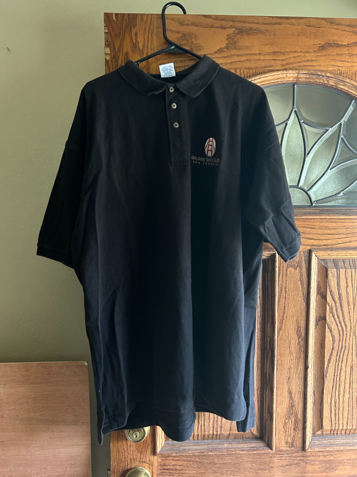Golden Gate Bridge Black Polo Men’s XL San Francisco Crazy Shirts Hawaii USA